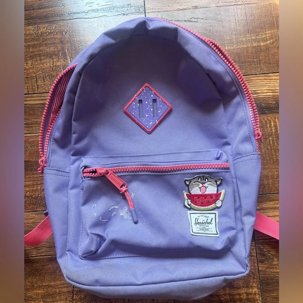 Herschel Supply Company Purple and Pink Backpack with Signature Logo